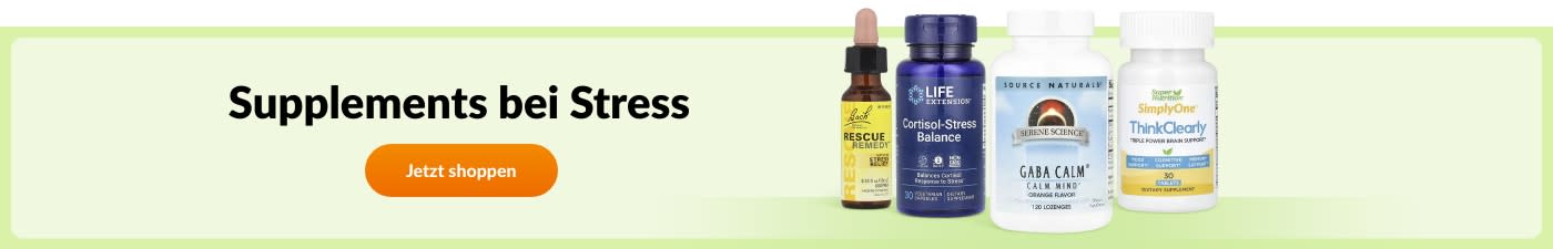 Produkte gegen Stress von Top-Marken wie Bach, Life Extension, Source Naturals, Rainbow Light und vielen mehr.