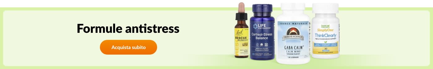 Acquista prodotti antistress dei migliori marchi come Bach, Life Extension, Source Naturals, Rainbow Light e molti altri.