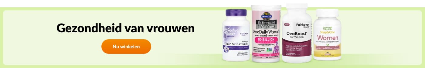 Koop gezondheidsproducten voor vrouwen van merken zoals Doctor's Best, Garden of Life, Fairhaven Health, Super Nutrition en meer.