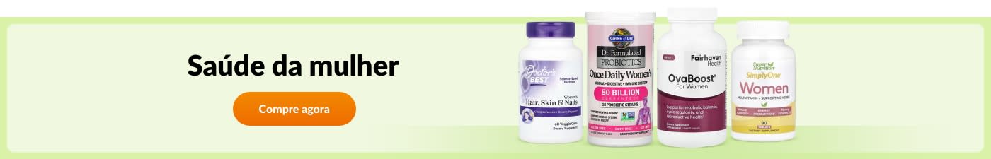 Compre suplementos para saúde feminina de marcas como Doctor’s Best, Garden of Life, Fairhaven Health, Super Nutrition e muito mais.