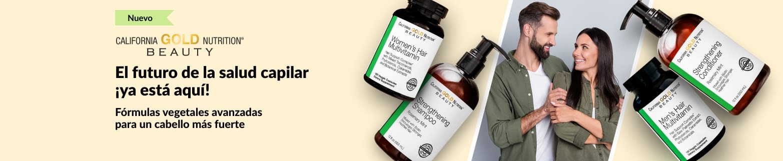Línea de cuidado capilar de CGN Beauty: vitaminas, champú y acondicionador para un cuero cabelludo y fibra capilar saludable.