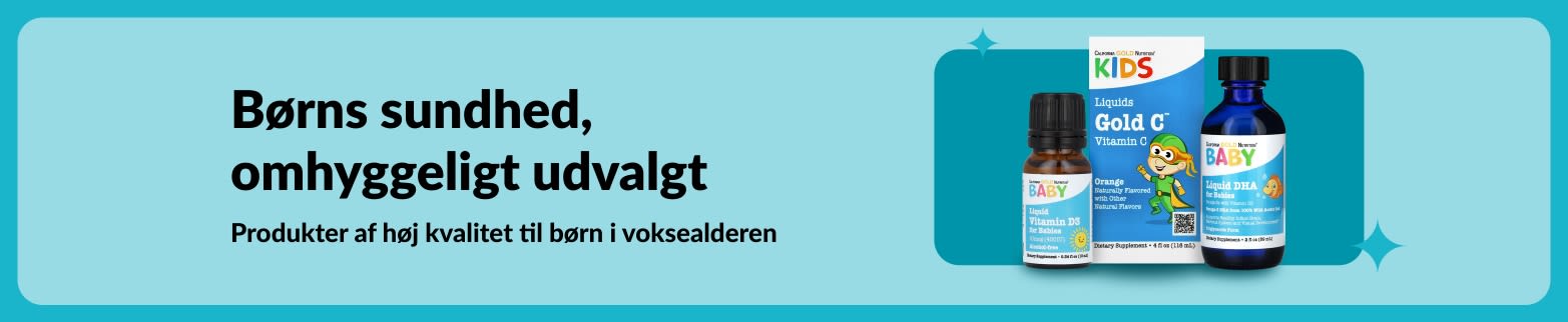 Kosttilskud til børn med omhyggeligt udvalgte produkter af høj kvalitet, der er designet til at støtte børn i voksealderen