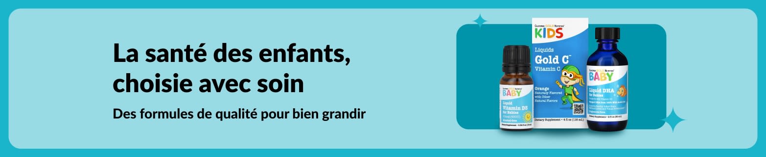 Compléments pour enfants aux formules soigneusement sélectionnées et de haute qualité, pour accompagner leur croissance.