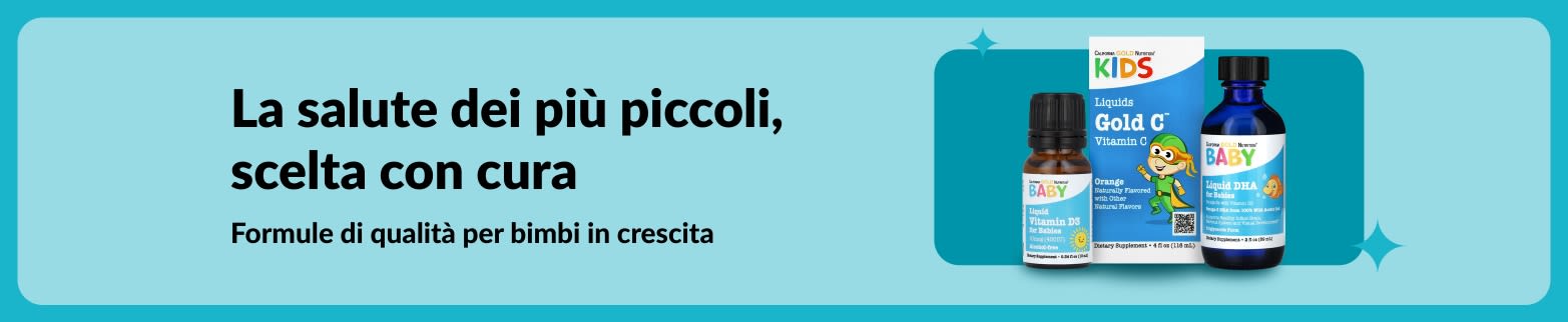 Integratori per la salute dei bambini, con formule di alta qualità e scelte con cura per sostenere la crescita dei più piccoli 