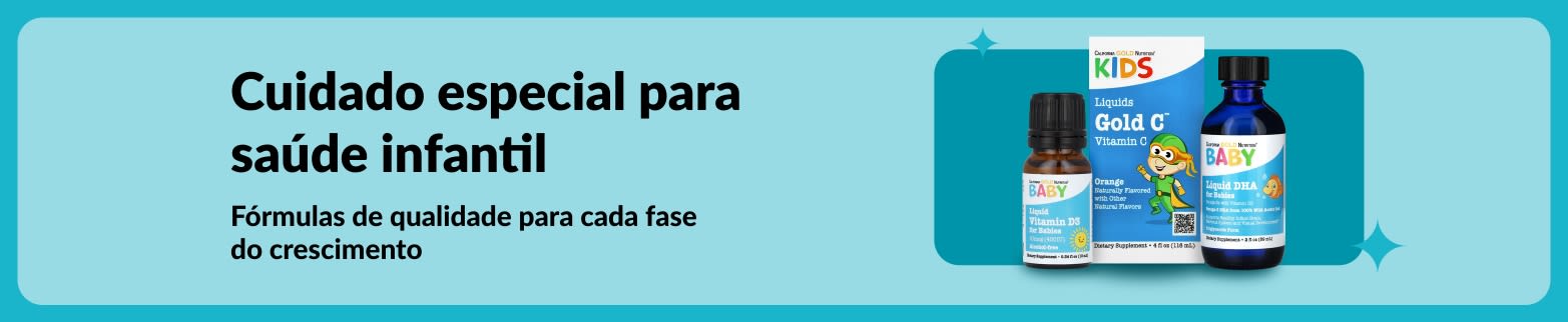 Suplementos para saúde infantil com fórmulas cuidadosamente selecionadas e de alta qualidade, desenvolvidas para apoiar o crescimento das crianças.