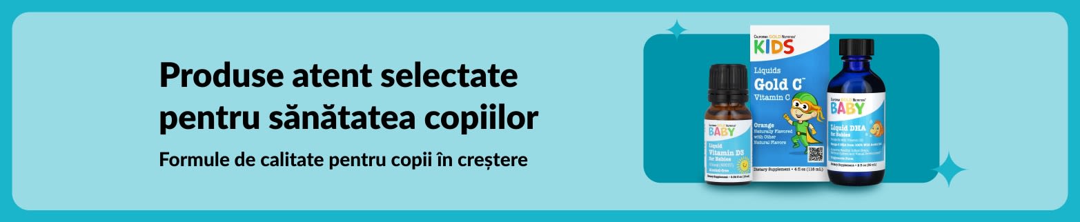 Suplimente pentru sănătatea și creșterea copiilor, cu formule atent selecționate și de înaltă calitate.