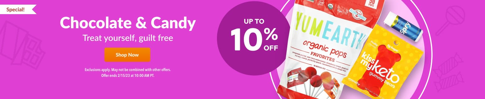 UP TO 10% OFF CHOCOLATE & CANDY