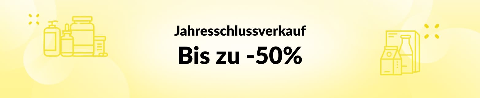 BIS ZU -50% JAHRESSCHLUSSVERKAUF