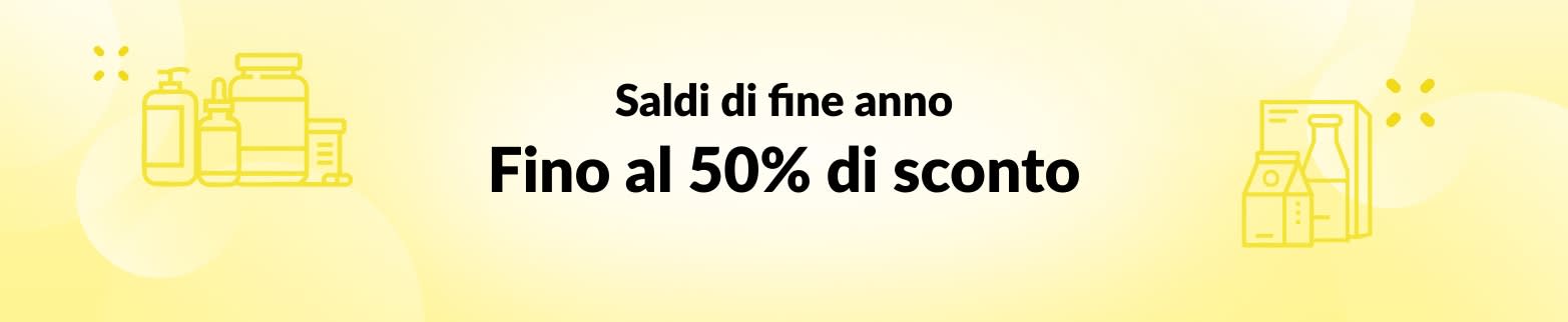 FINO AL 50% DI SCONTO - SALDI DI FINE ANNO