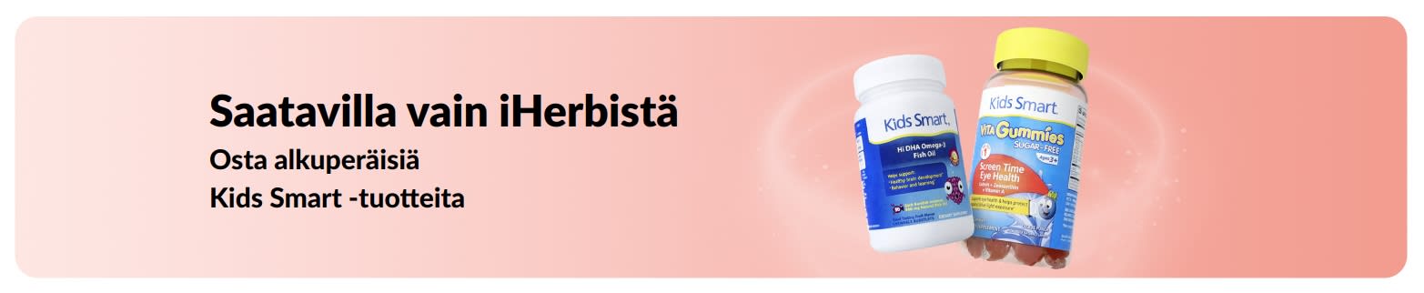 Osta alkuperäisiä Kids Smart -tuotteita, saatavilla vain iHerbistä
