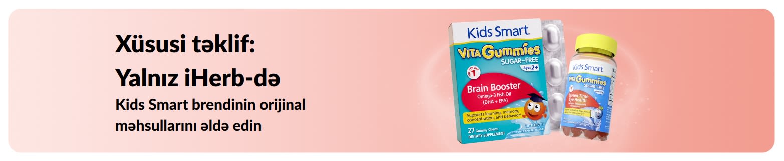 Kids Smart brendinin orijinal məhsullarını yalnız iHerb-də əldə edin