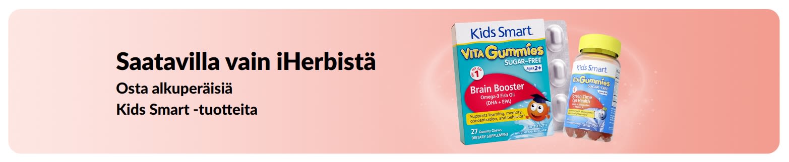 Osta alkuperäisiä Kids Smart -tuotteita, saatavilla vain iHerbistä