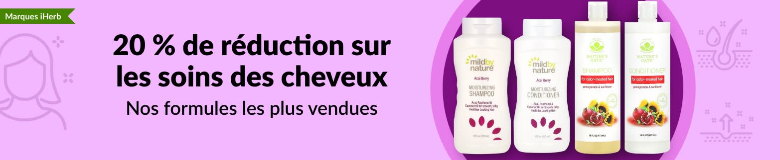 20 % DE RÉDUCTION SUR LES SOINS DES CHEVEUX