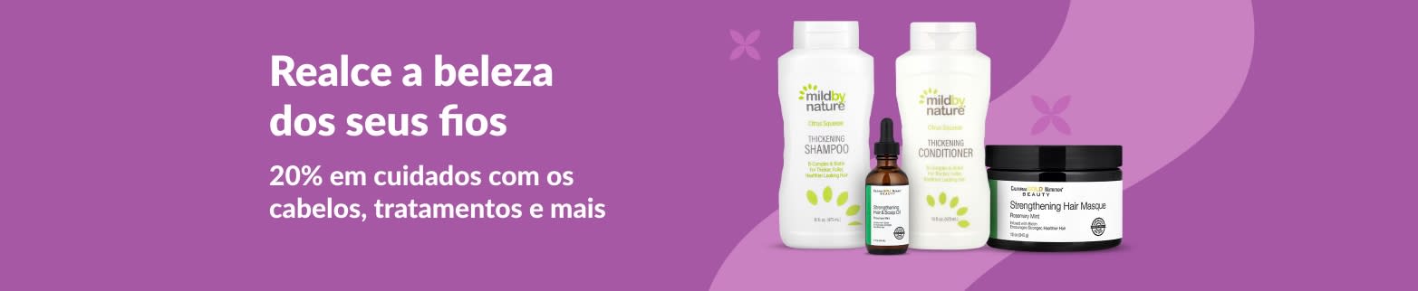 20% OFF Cuidados com os cabelos