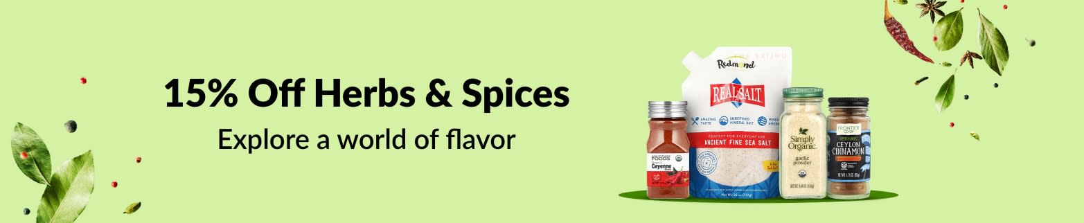 15% OFF HERBS & SPICES