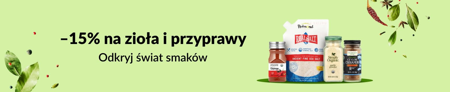 15% ZNIŻKI NA ZIOŁA I PRZYPRAWY