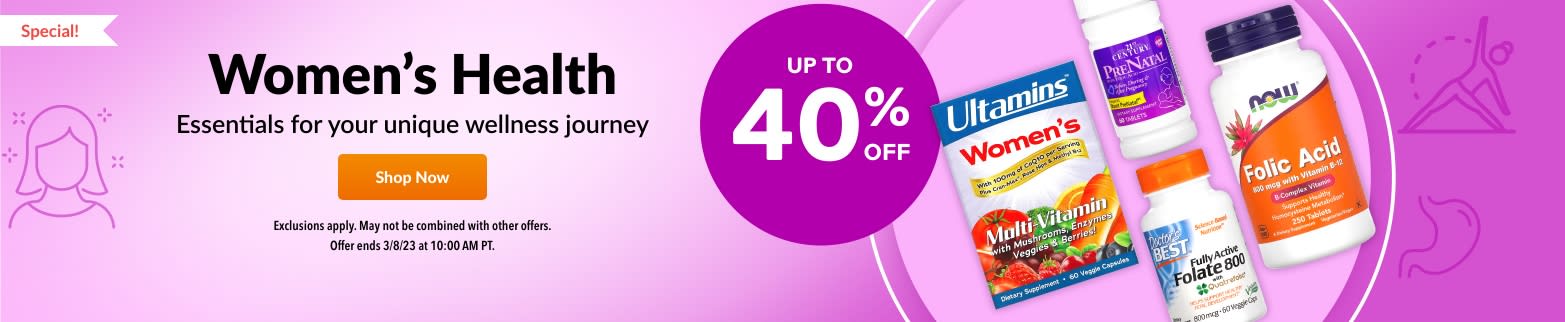 Up to 40% Off Women’s Health