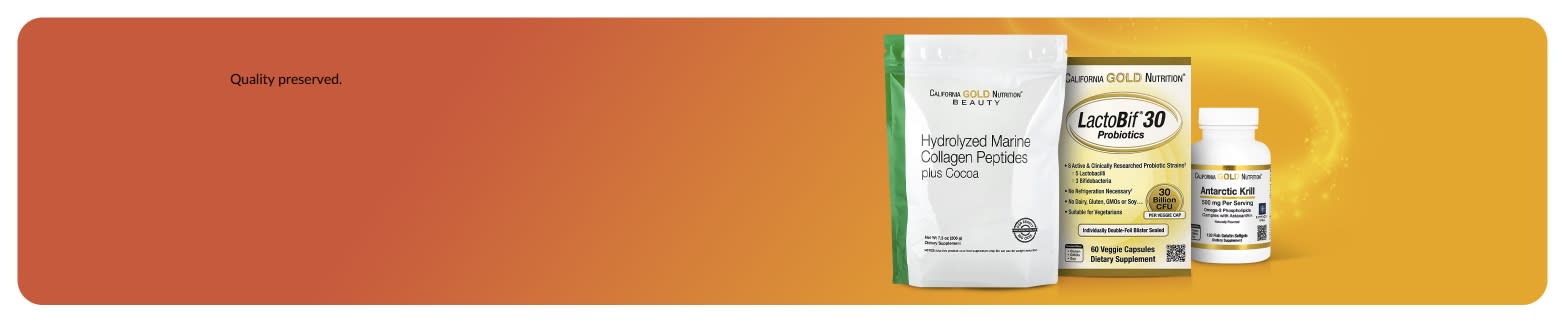 Up to 65% off iHerb brands, featuring collagen and supplements with a focus on quality and freshness.