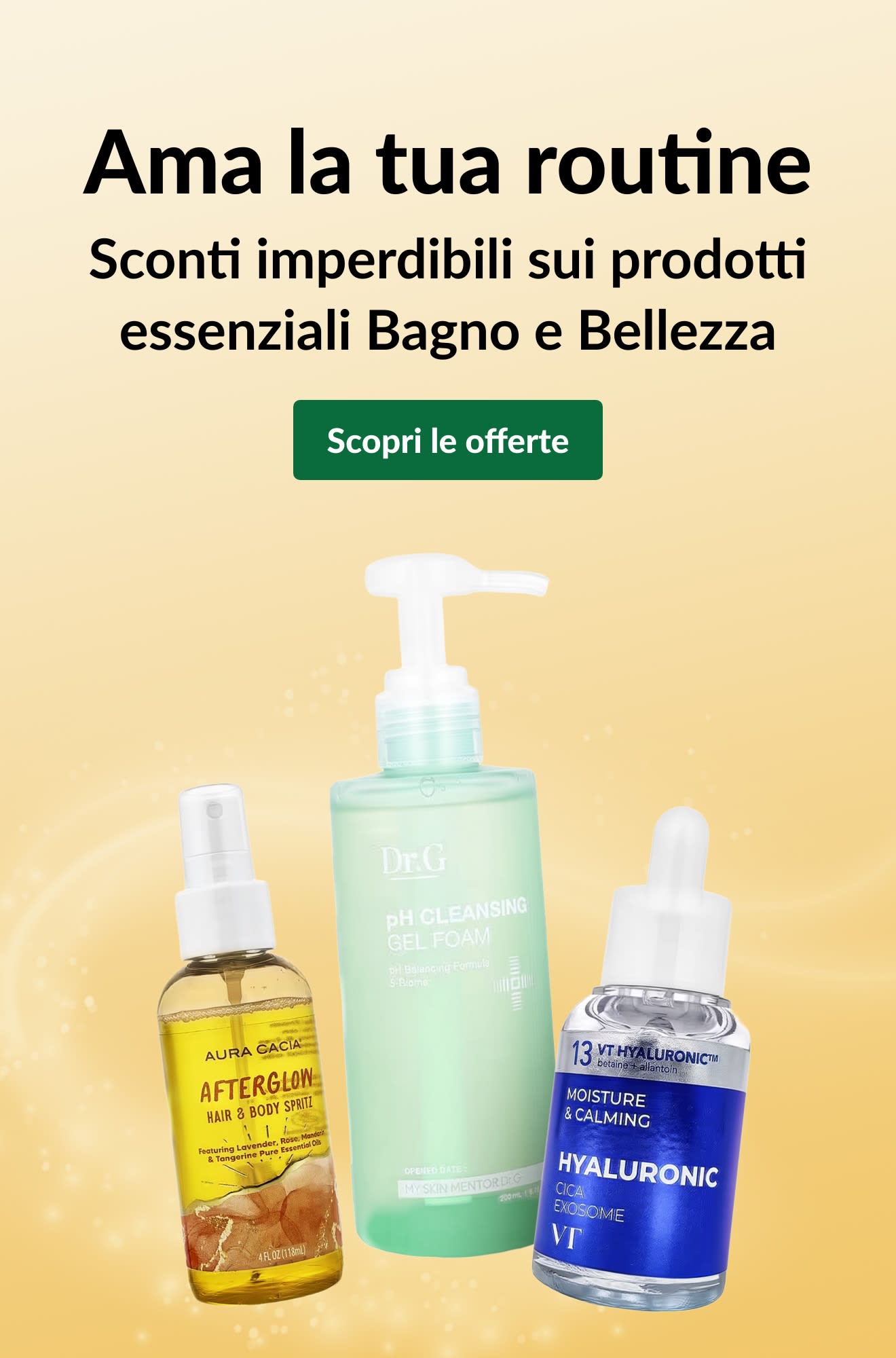 Banner promozionale che dice 