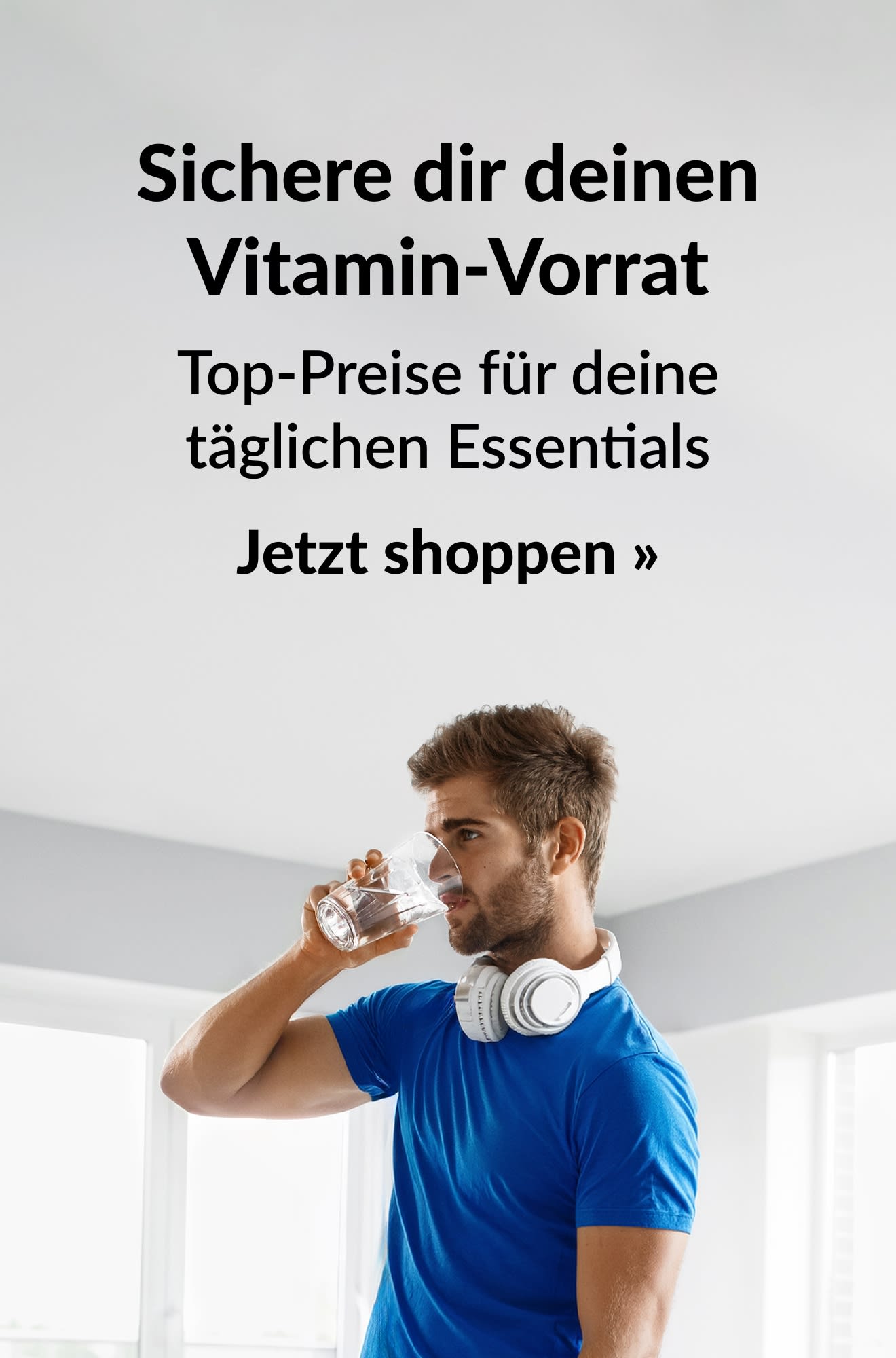 Vitamine-Banner mit tollen Angeboten für Artikel des täglichen Bedarfs. Jetzt einkaufen.
