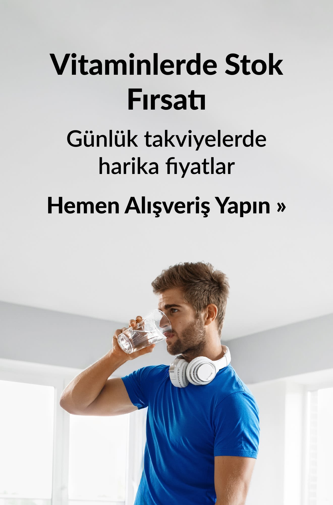 Günlük takviyelerde kaçırılmayacak fiyatlar sunan vitamin bannerı. Hemen alışveriş yapın.