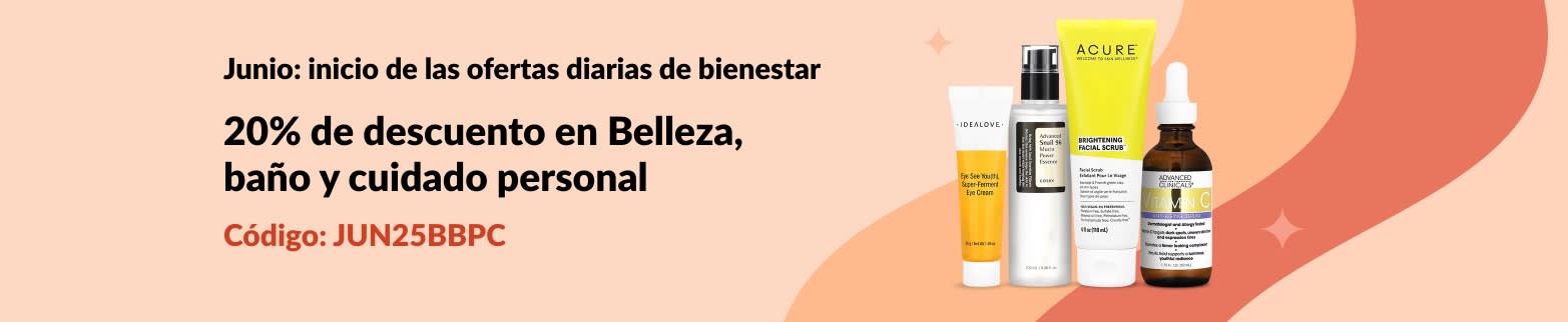 20% de descuento en Belleza, baño y más