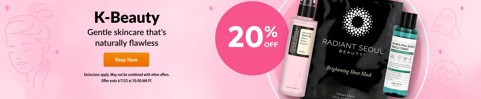 20% OFF K-BEAUTY