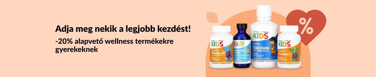 20% kedvezmény a gyerekek jóllétéhez szükséges termékekre az iHerbnél, beleértve a folyékony vitaminokat, DHA-t, kalciumot és immunerősítőket.