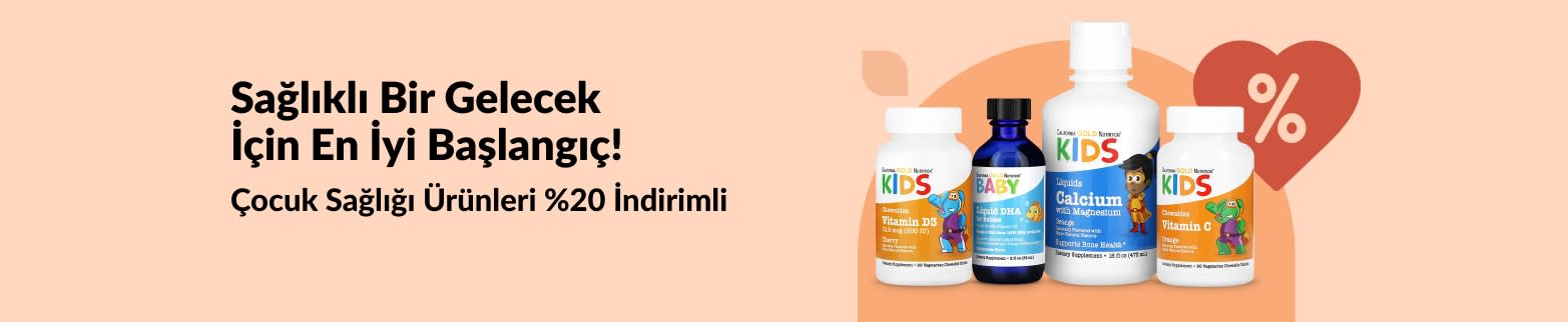iHerb’te çocuklara özel sağlık ürünlerinde %20 indirim! Sıvı vitaminler, DHA, kalsiyum ve bağışıklık destek karışımları sizi bekliyor.