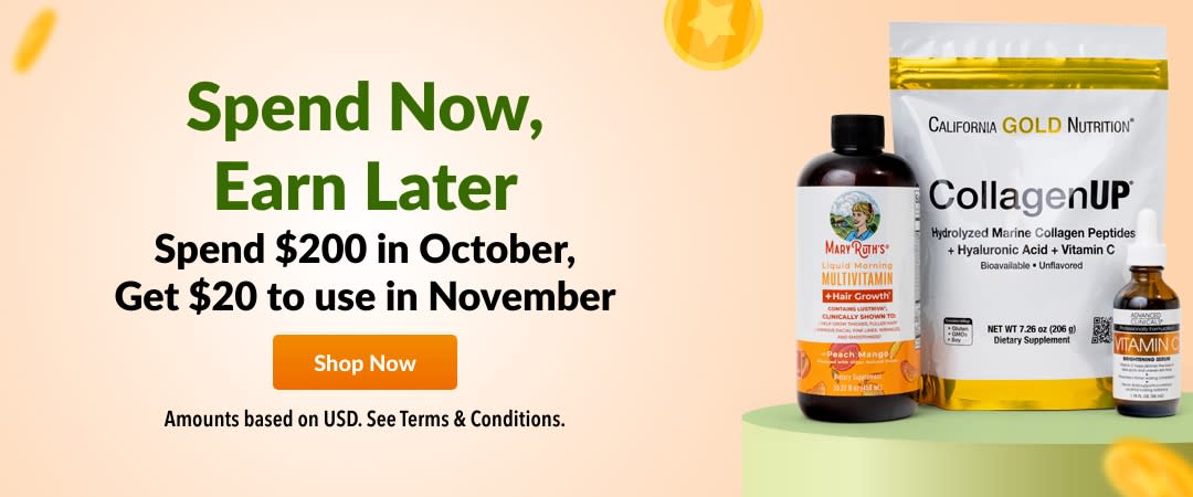 Spend $200 in October, Get $20 to use in November
