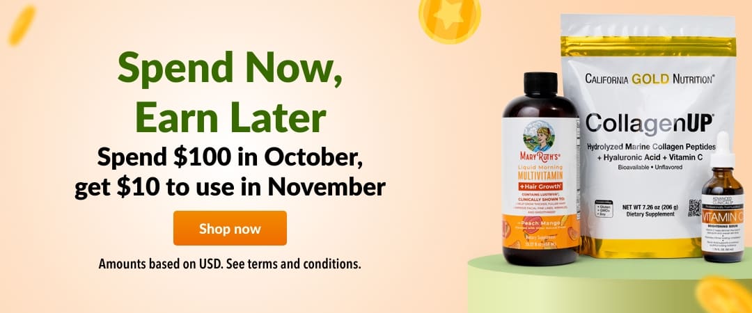 Spend $100 in October, Get $10 to use in November