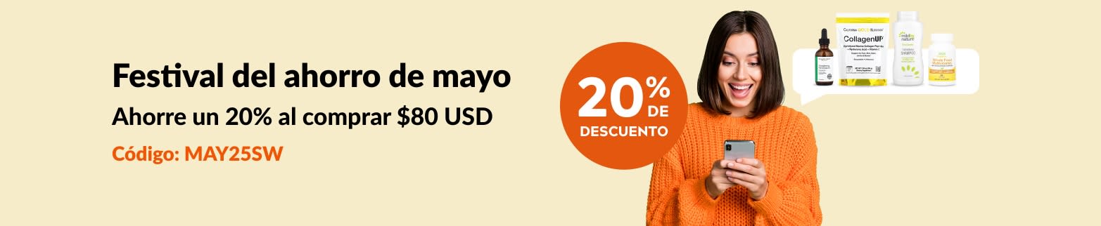 Ahorre un 20% al comprar $80 USD: Festival del ahorro de mayo