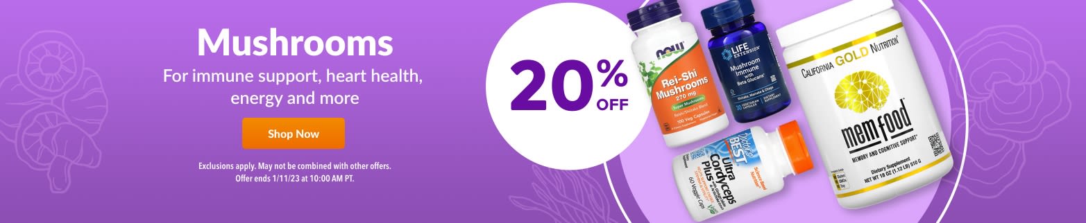 20% OFF MUSHROOMS