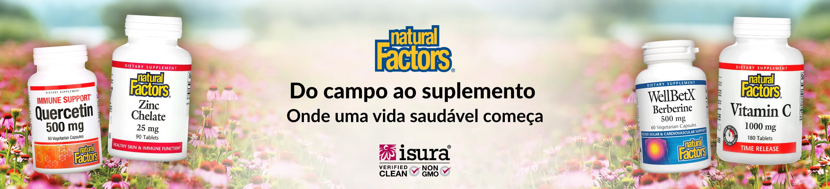 Natural Factors® Do campo ao suplemento
