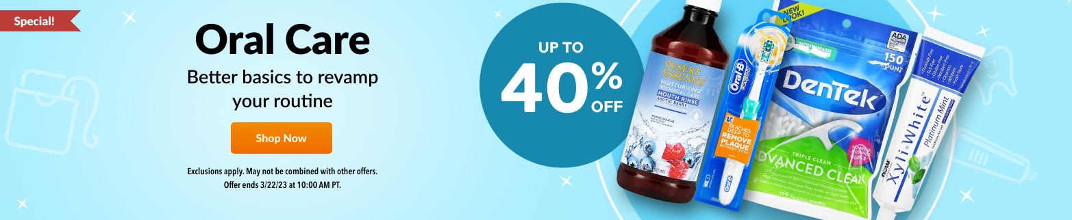 UP TO 40% OFF ORAL CARE