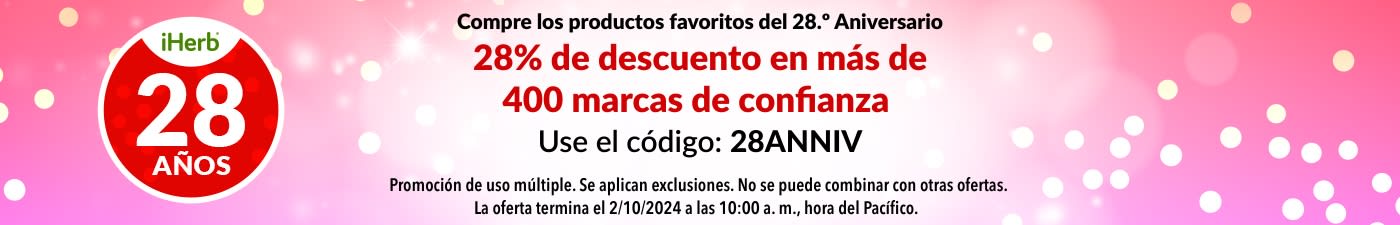 28% DE DESCUENTO EN MÁS DE 400 MARCAS DE CONFIANZA