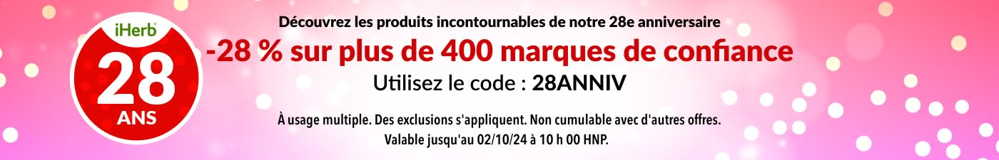 28 % DE RÉDUCTION SUR PLUS DE 400 MARQUES DE CONFIANCE