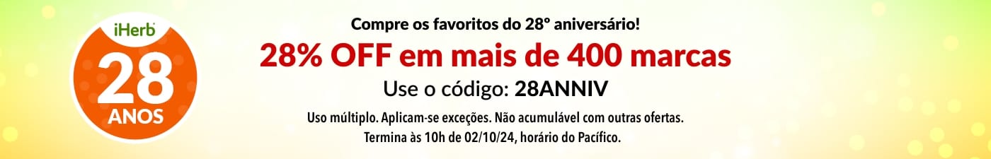 28% OFF EM MAIS DE 400 MARCAS