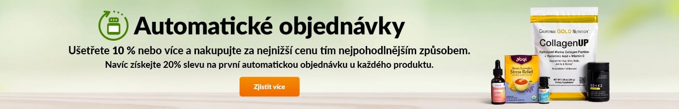 Automatické objednávky. Min. –10 % a nejnižší cena s nejlepším způsobem nakupování. –20 % na první předplatné každého výrobku. 