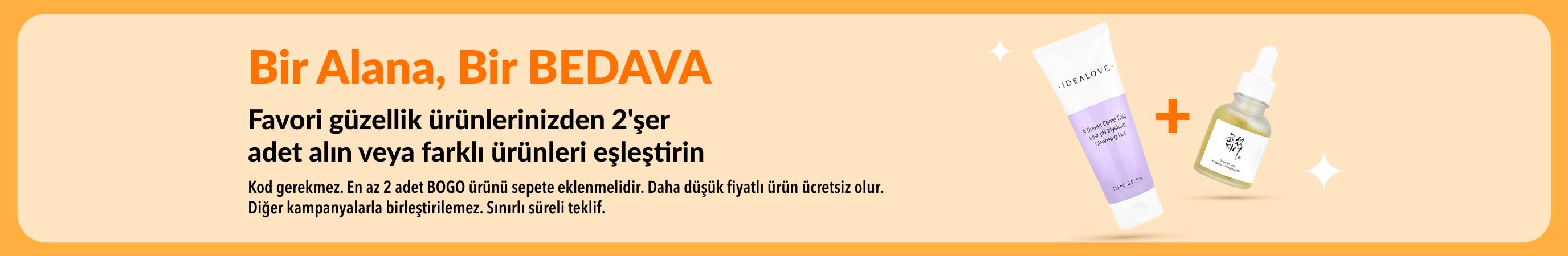 Güzellik ürünlerinde 1 Alana 1 Bedava fırsatı. Cilt bakımı ve seçili ürünlerde karıştır eşleştir kampanyası.