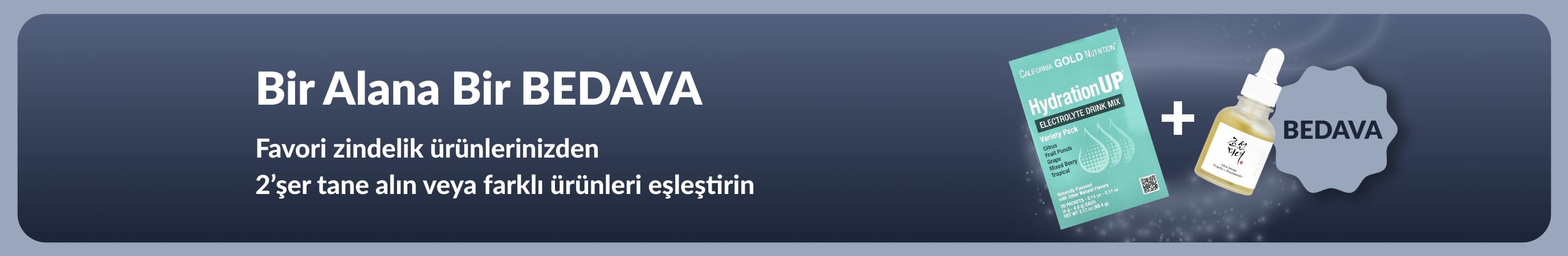 Probiyotik takviyeler ve damlalıklı şişe görsellerinin yer aldığı iHerb iyi yaşam kampanyası, temel ihtiyaçlarda 1 Alana 1 Bedava fırsatıyla iyi yaşam rutinine avantajlı bir başlangıç sunuyor.