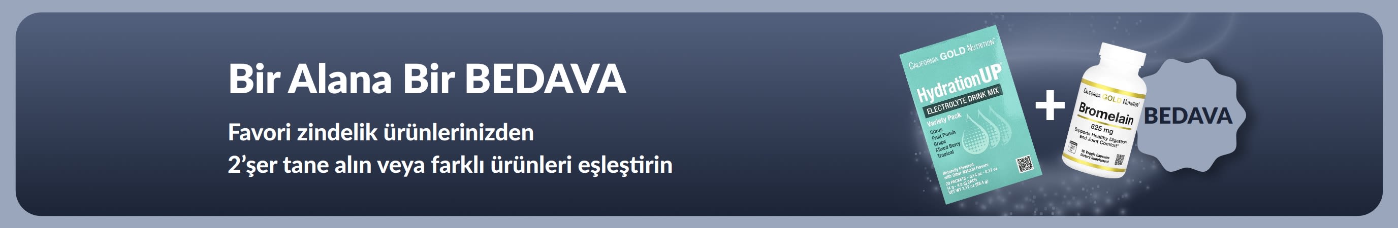 Probiyotik takviyeler ve damlalıklı şişe görsellerinin yer aldığı iHerb iyi yaşam kampanyası, temel ihtiyaçlarda 1 Alana 1 Bedava fırsatıyla iyi yaşam rutinine avantajlı bir başlangıç sunuyor.
