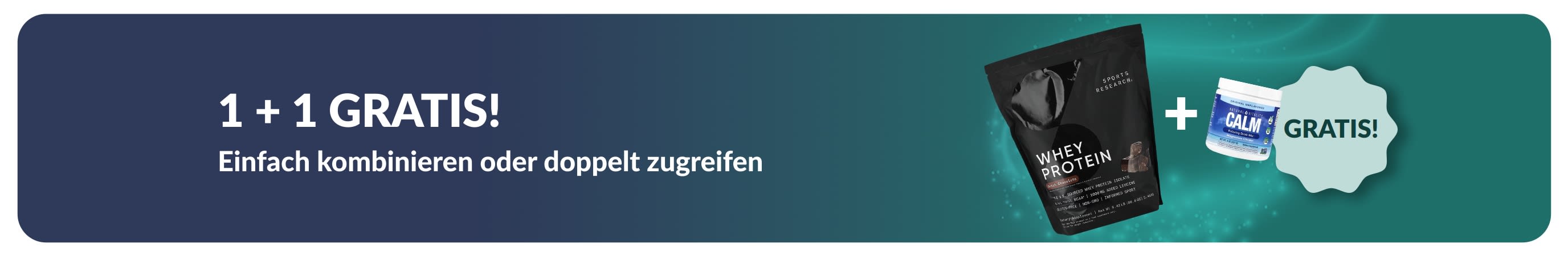 iHerb Werbebanner mit dem Angebot „Kaufe eins und erhalte eins gratis“ für Gesundheitsprodukte wie probiotische Nahrungsergänzungsmittel und Seren.
