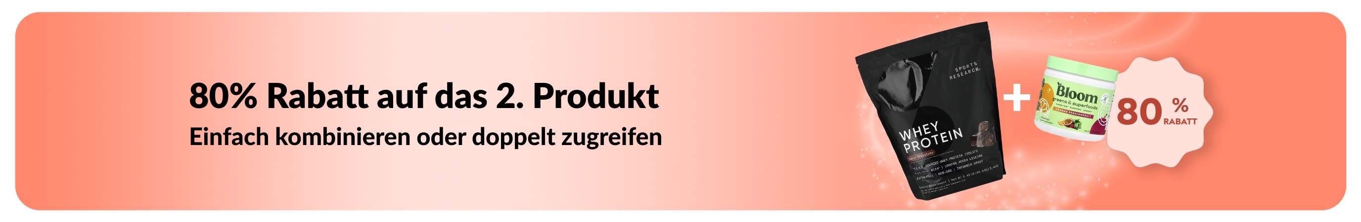 Kaufen Sie eins, erhalten Sie das zweite mit 80 % Rabatt auf Wellness-Produkte