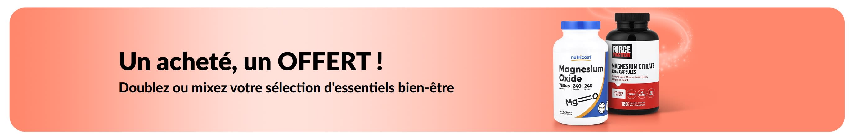 Achetez-en un, obtenez le deuxième à -80 % sur les essentiels bien-être