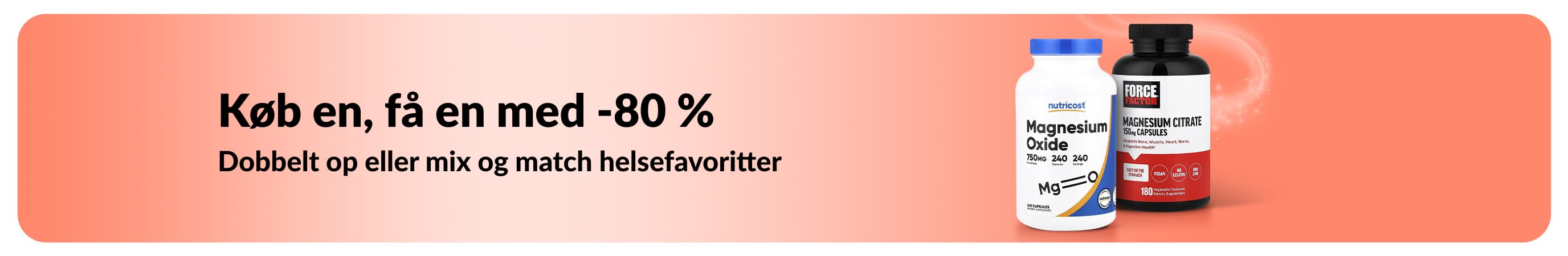 Køb én, få den anden med 80 % rabat på wellnessprodukter