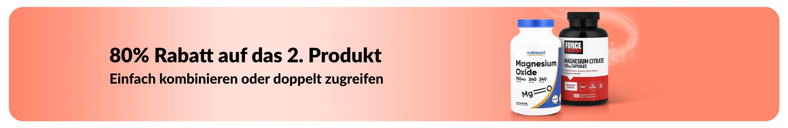 Kaufen Sie eins, erhalten Sie das zweite mit 80 % Rabatt auf Wellness-Produkte