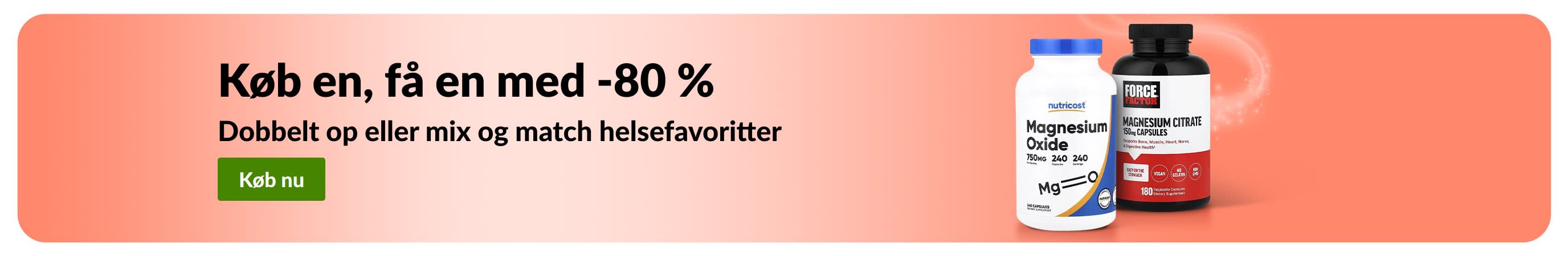 Køb én, få den anden med 80 % rabat på wellnessprodukter