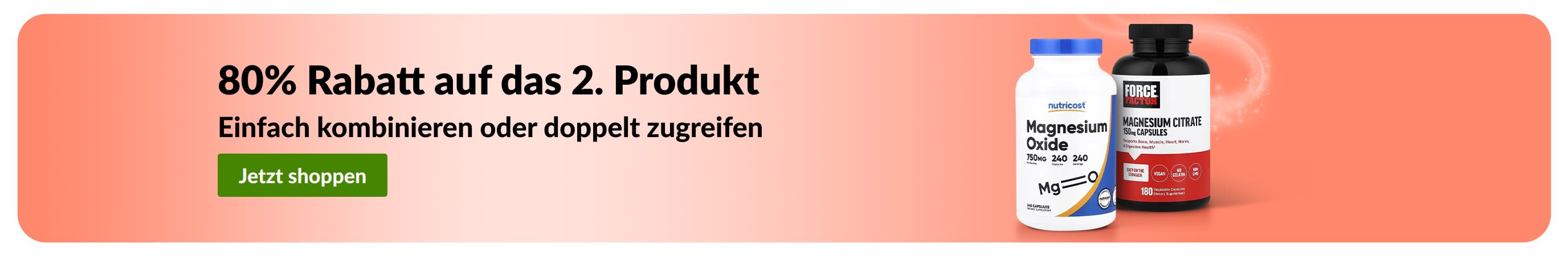 Kaufen Sie eins, erhalten Sie das zweite mit 80 % Rabatt auf Wellness-Produkte