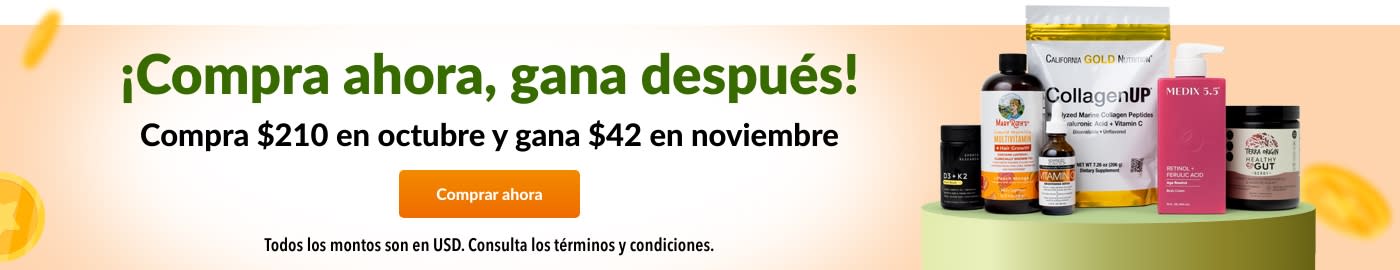 Compra $210 en octubre y gana $42 en noviembre.